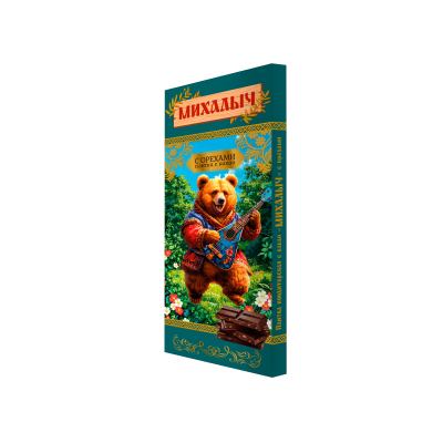 Confectionery bar with cocoa «Mihalych» with nuts
